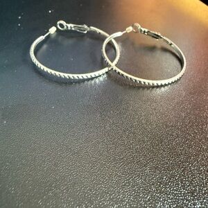Elegant Silver Hoop Earrings
